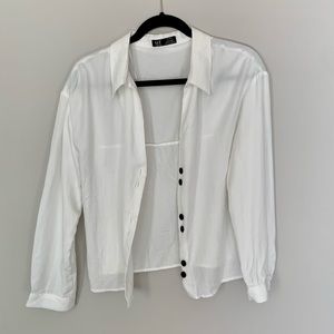 ZARA TRF COLLECTION WHITE BUTTON DOWN